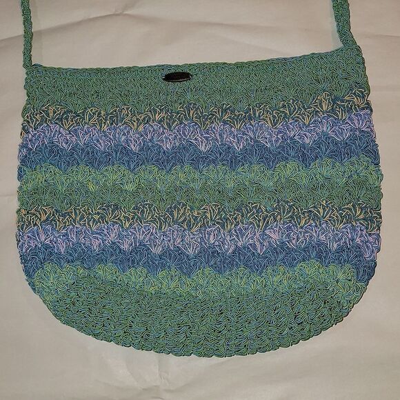 Cappelli Straworld Multicolor Should Crossbody Bag 13" x 9.5" Beautiful Stripes - Picture 2 of 13